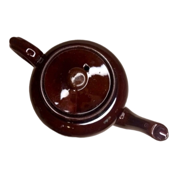 Vintage Japanese Brown Betty Rooster Ceramic Tea Set - Teapot, Sugar Bow… - Picture 9 of 13